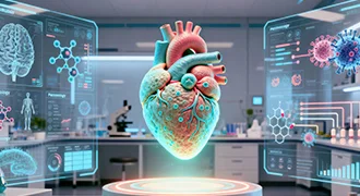 3D holographic heart anatomy model