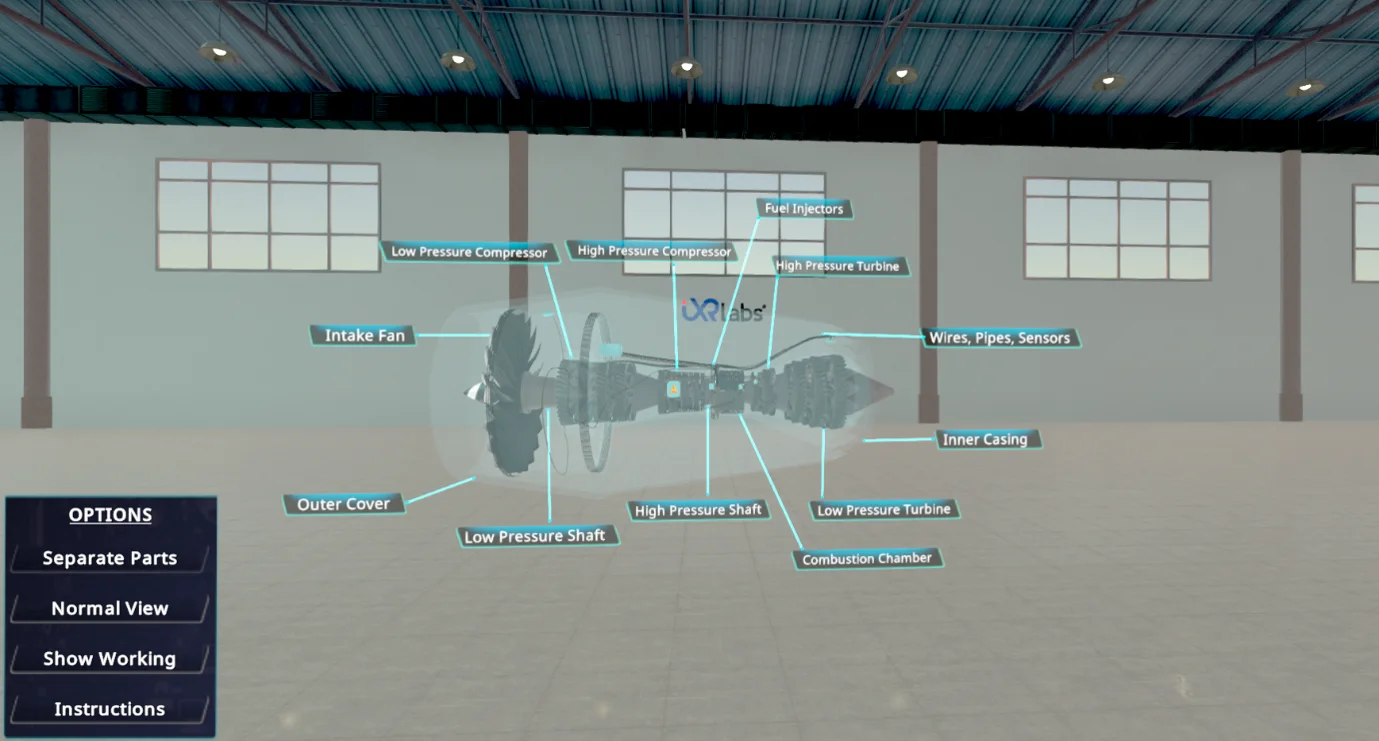Turbofan Jet Engine VR module