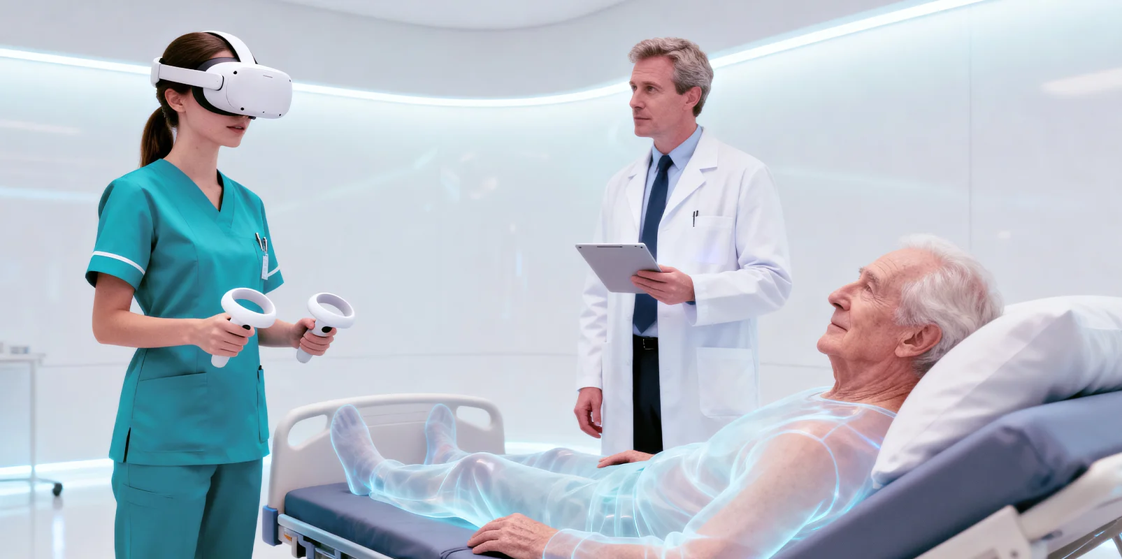 VR heart anatomy module with the 7thi AI tutor answering a question