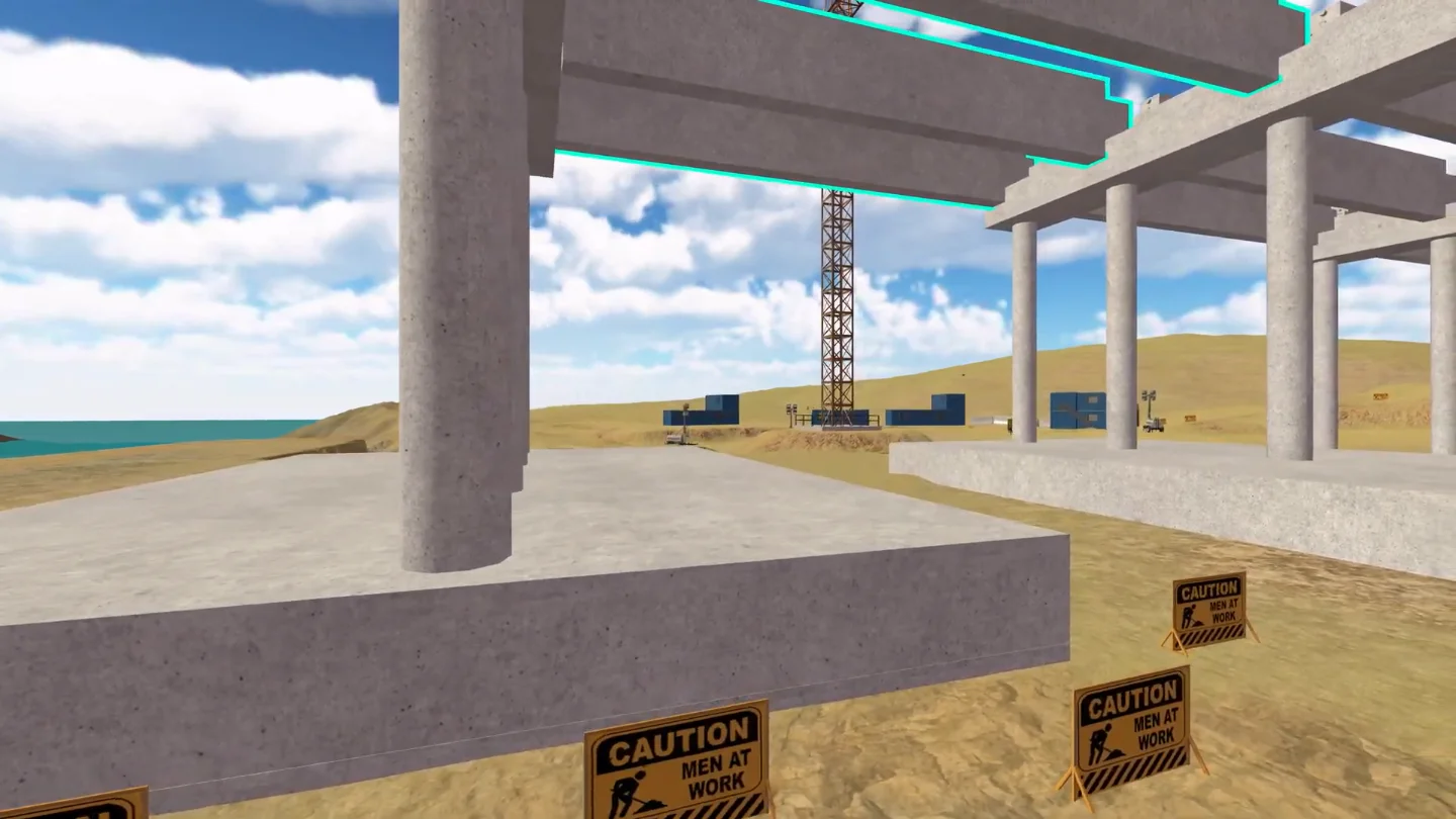 VR construction site tour