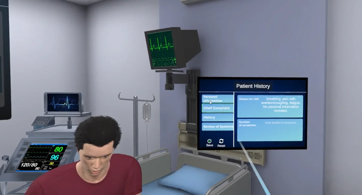 Clinical patient examination VR module - Durban University of Technology nursing