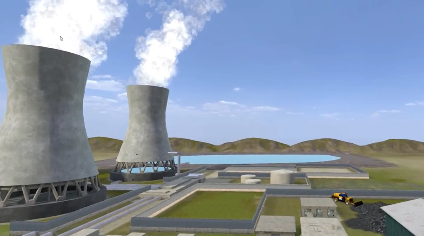 VR thermal power plant tour module