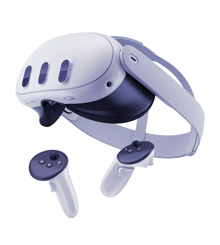 WebXR-compatible VR headset running an iXRLabs module in a browser